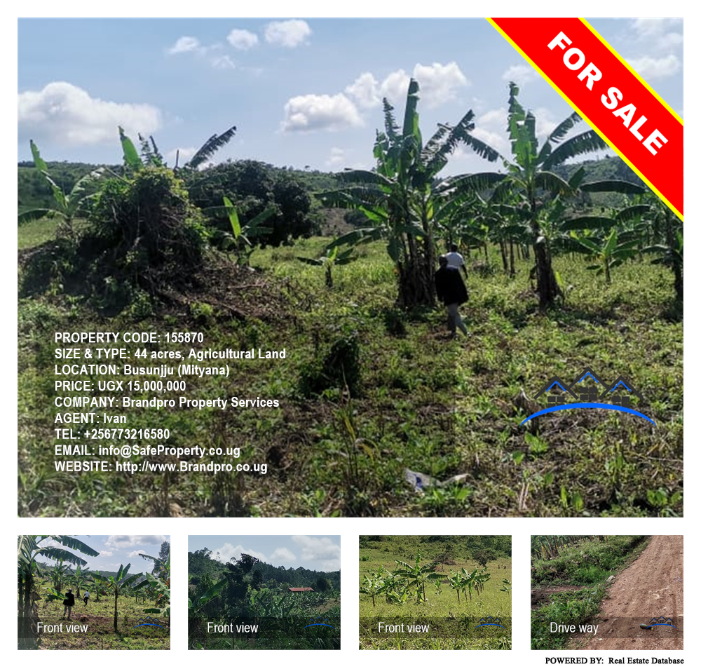 Agricultural Land  for sale in Busunjju Mityana Uganda, code: 155870