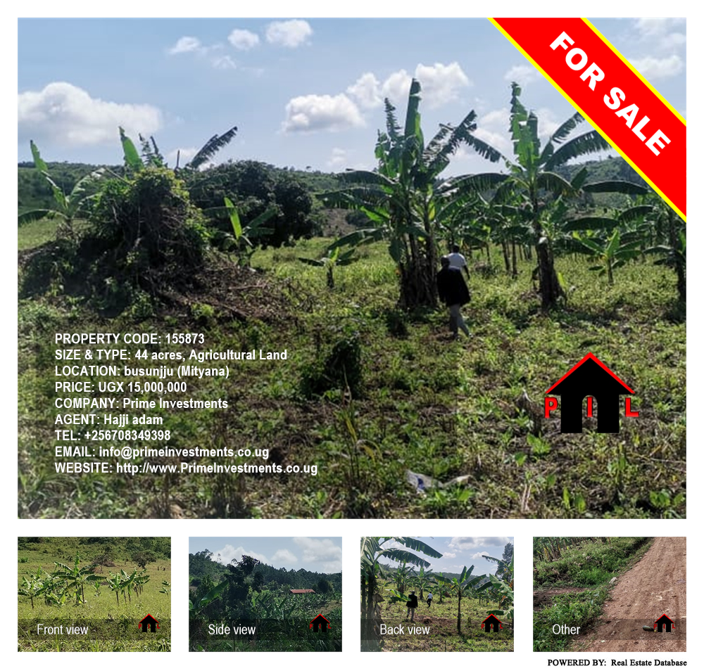 Agricultural Land  for sale in Busunjju Mityana Uganda, code: 155873