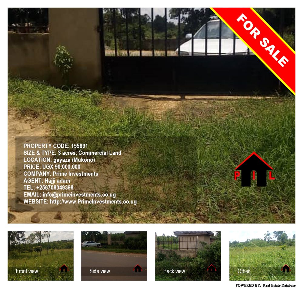Commercial Land  for sale in Gayaza Mukono Uganda, code: 155891