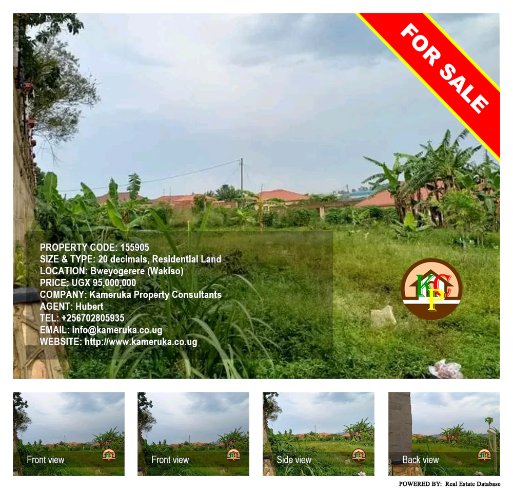Residential Land  for sale in Bweyogerere Wakiso Uganda, code: 155905