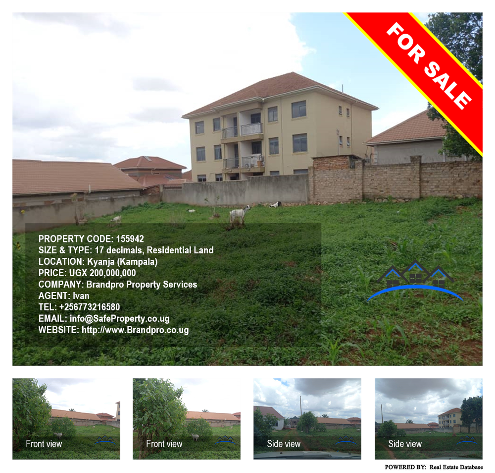 Residential Land  for sale in Kyanja Kampala Uganda, code: 155942