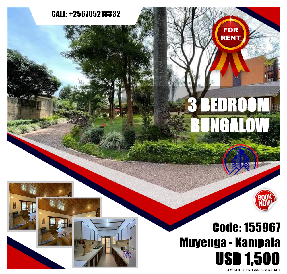 3 bedroom Bungalow  for rent in Muyenga Kampala Uganda, code: 155967