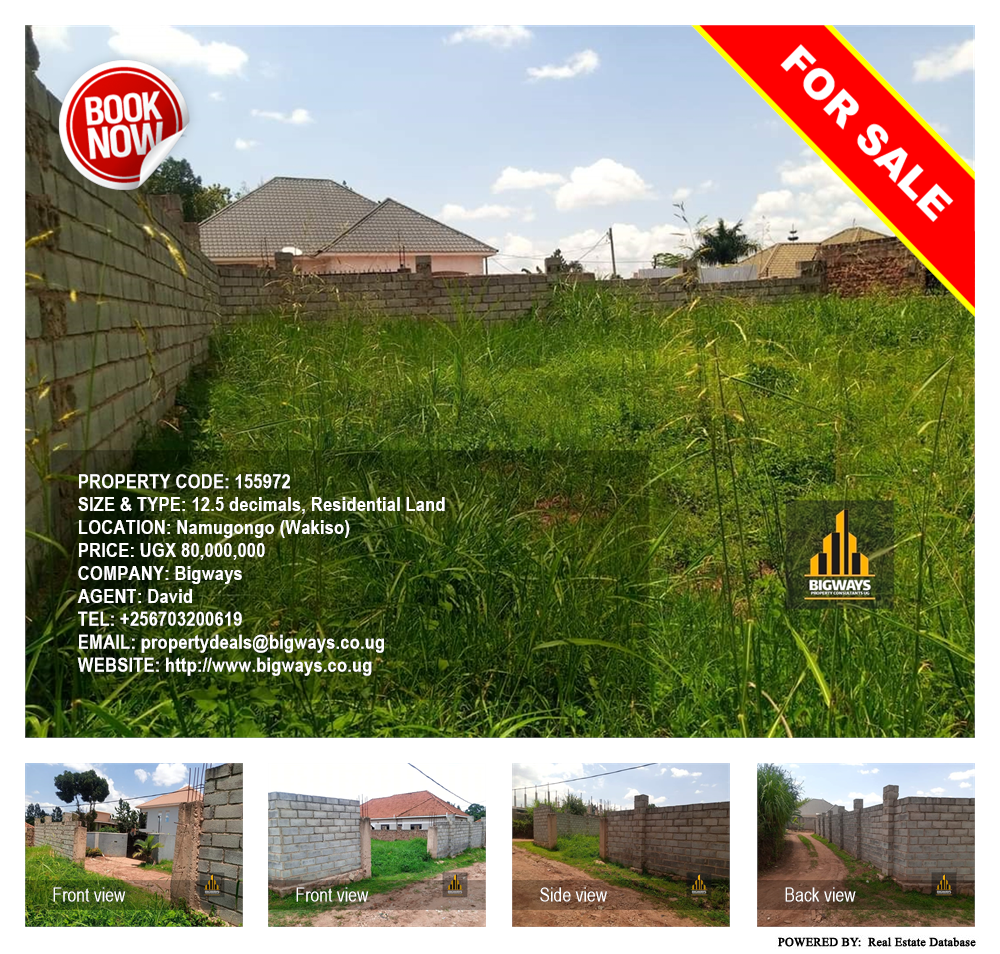 Residential Land  for sale in Namugongo Wakiso Uganda, code: 155972