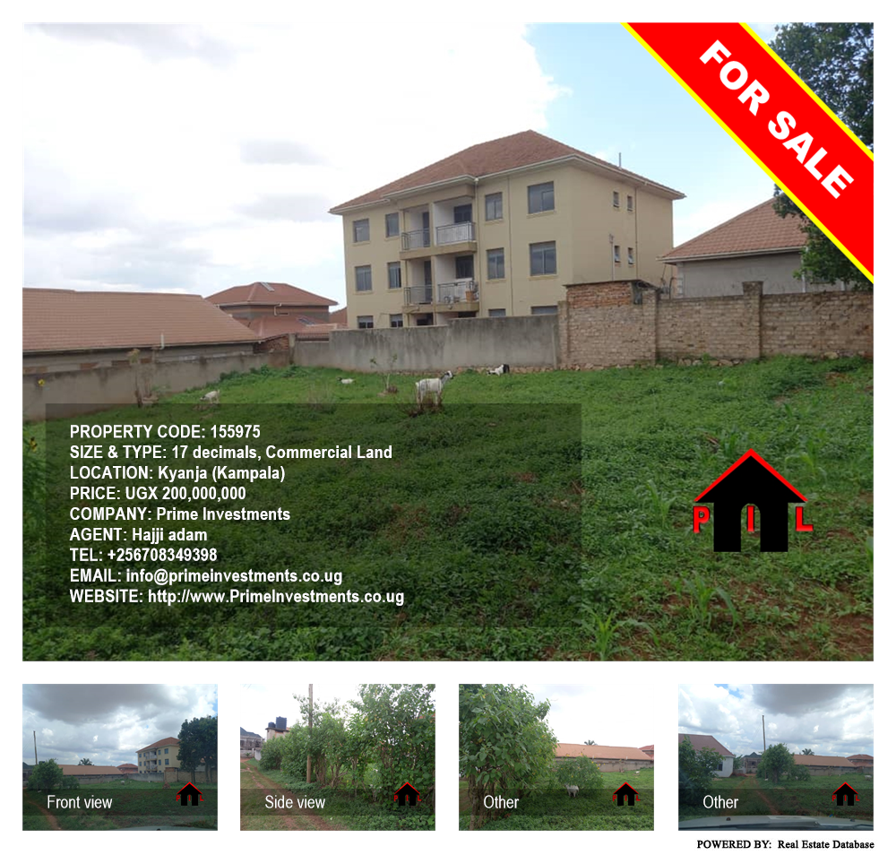 Commercial Land  for sale in Kyanja Kampala Uganda, code: 155975