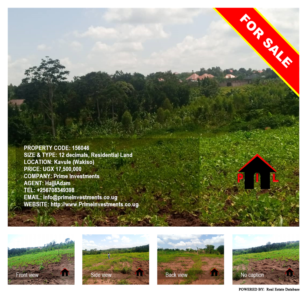 Residential Land  for sale in Kavule Wakiso Uganda, code: 156046