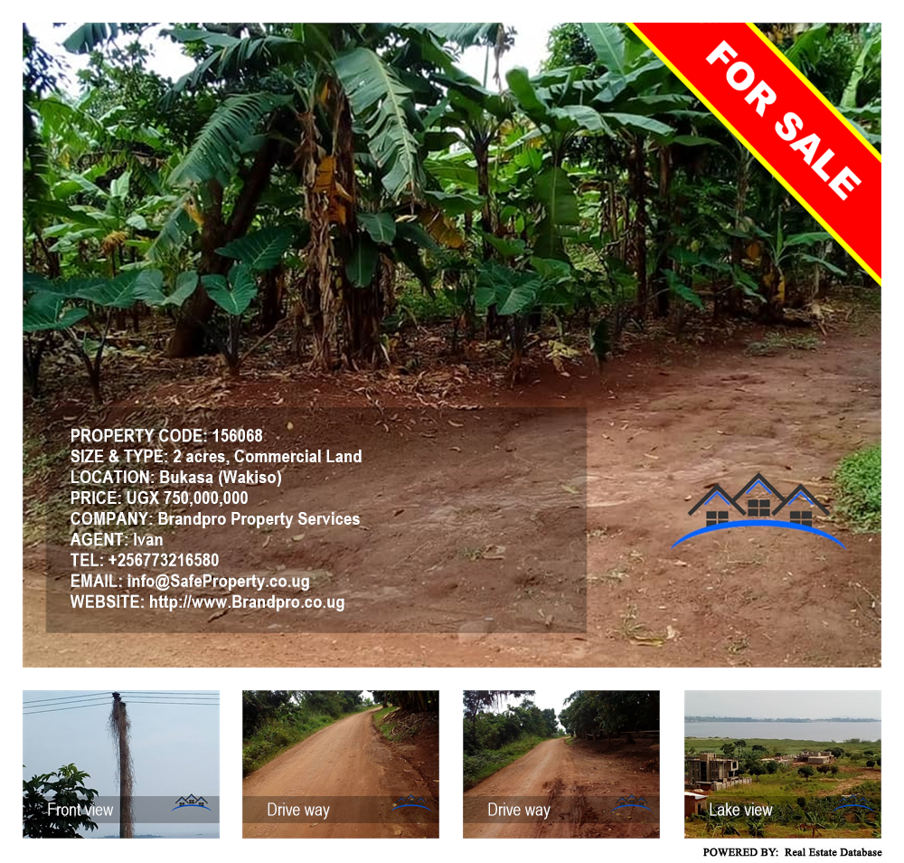 Commercial Land  for sale in Bukasa Wakiso Uganda, code: 156068