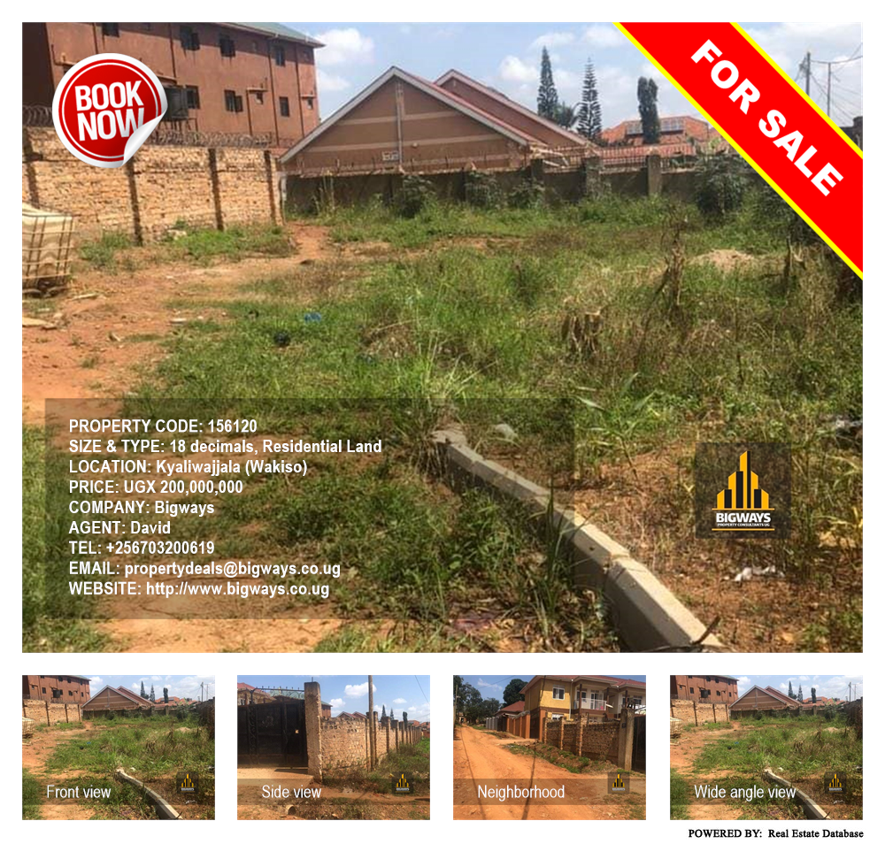 Residential Land  for sale in Kyaliwajjala Wakiso Uganda, code: 156120