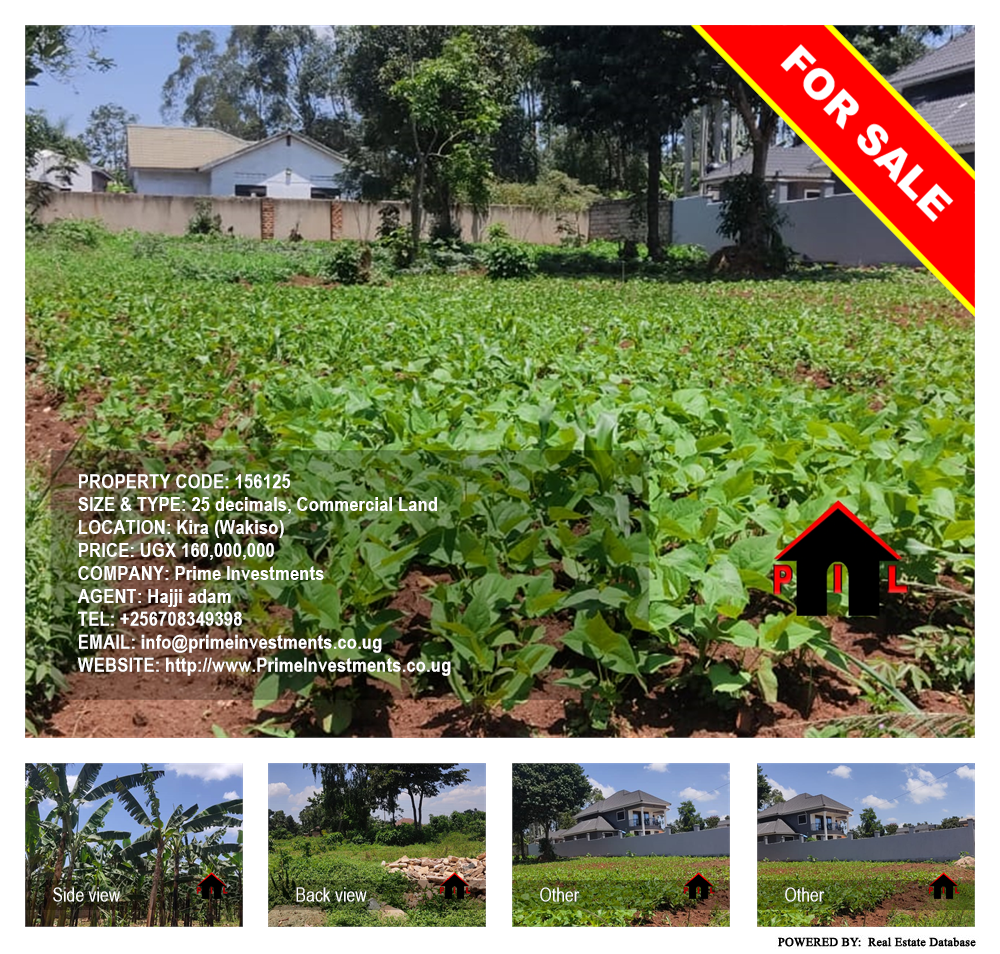 Commercial Land  for sale in Kira Wakiso Uganda, code: 156125