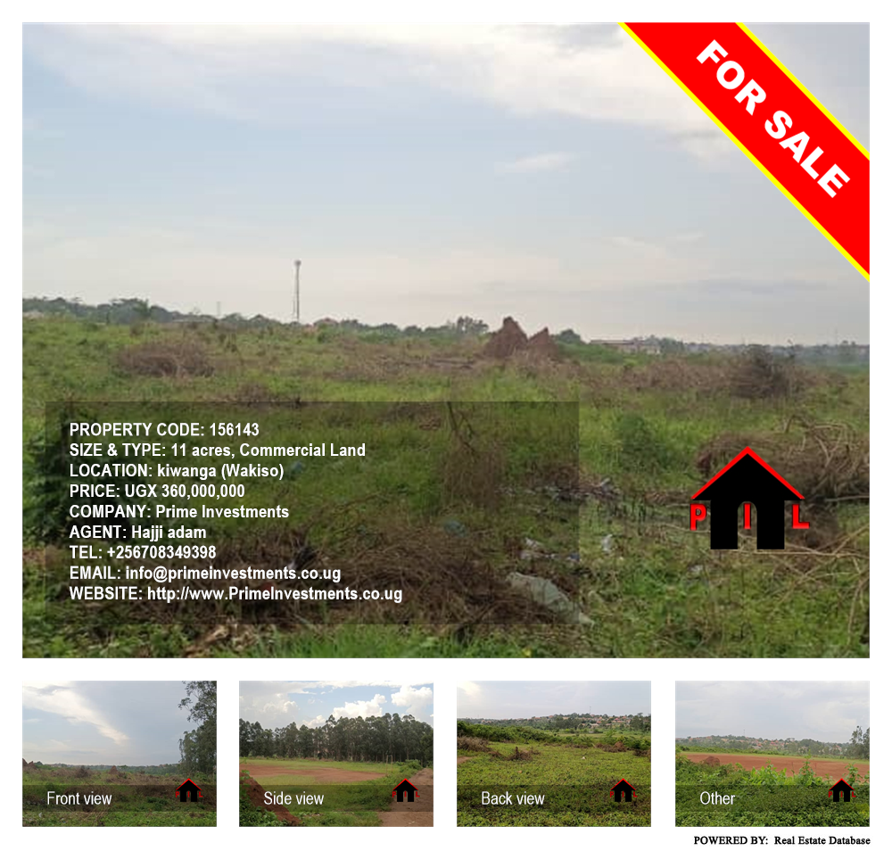 Commercial Land  for sale in Kiwanga Wakiso Uganda, code: 156143