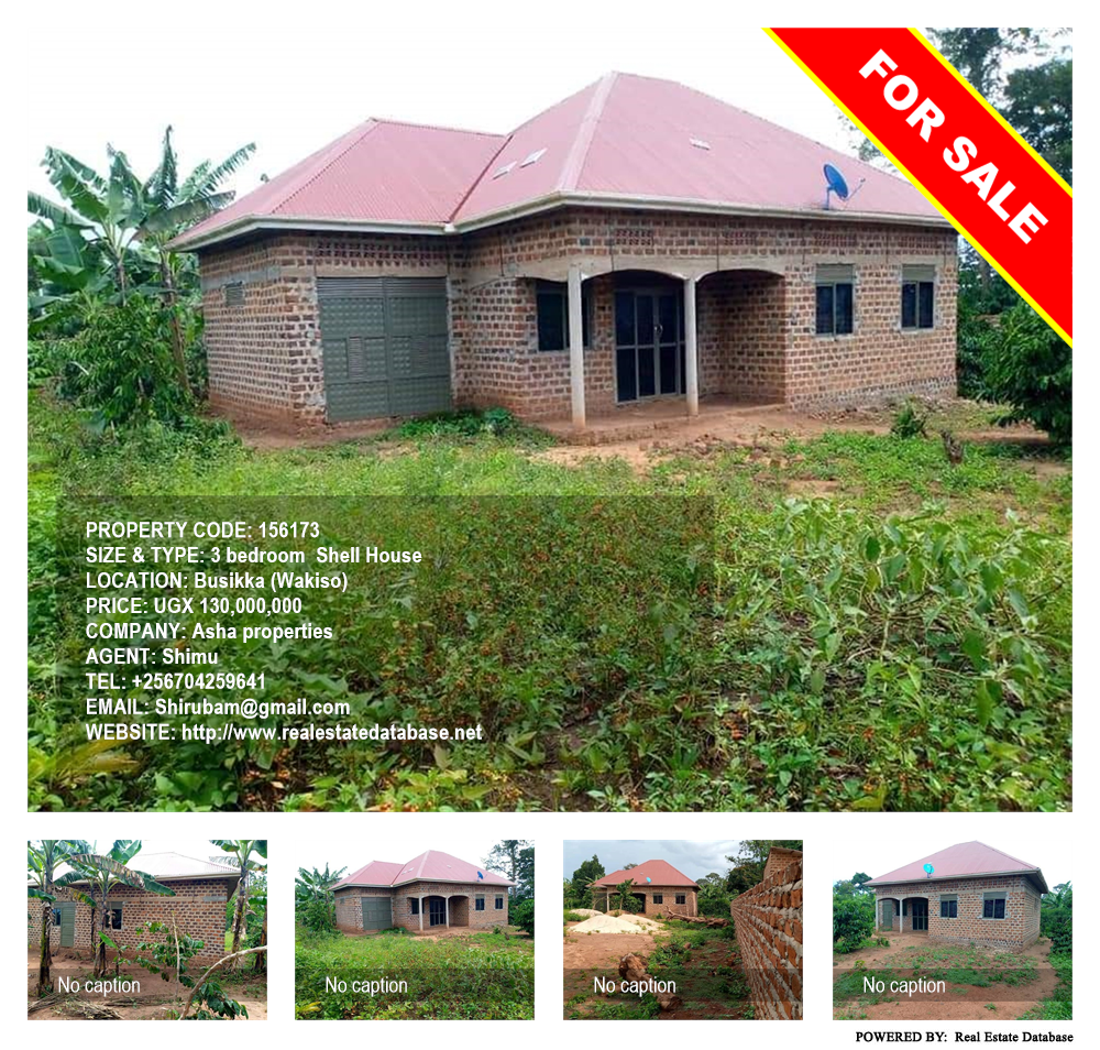 3 bedroom Shell House  for sale in Busiika Wakiso Uganda, code: 156173