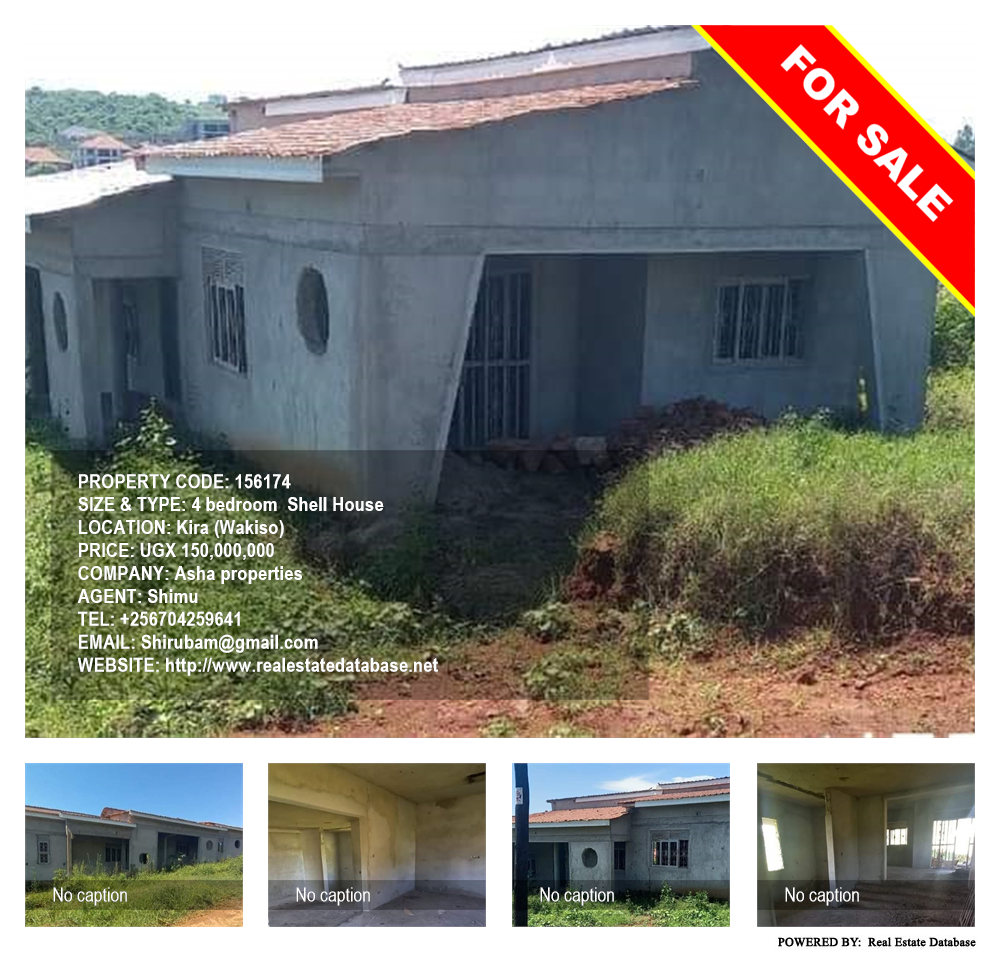 4 bedroom Shell House  for sale in Kira Wakiso Uganda, code: 156174