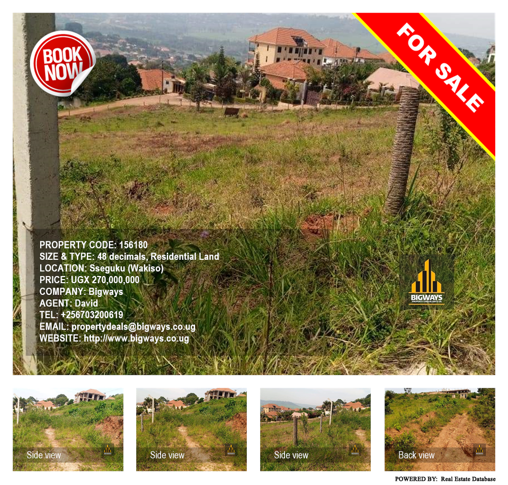 Residential Land  for sale in Seguku Wakiso Uganda, code: 156180
