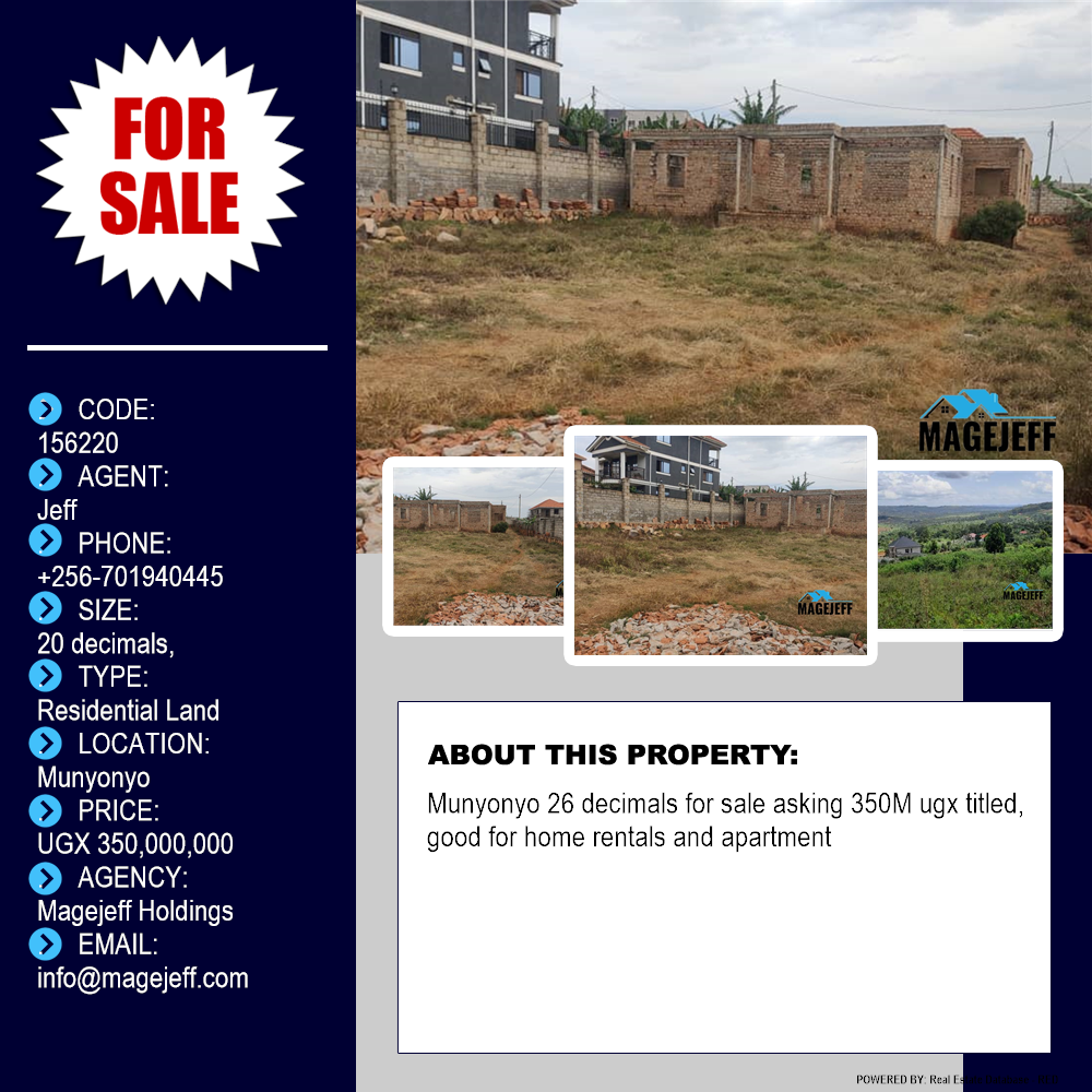 Residential Land  for sale in Munyonyo Kampala Uganda, code: 156220