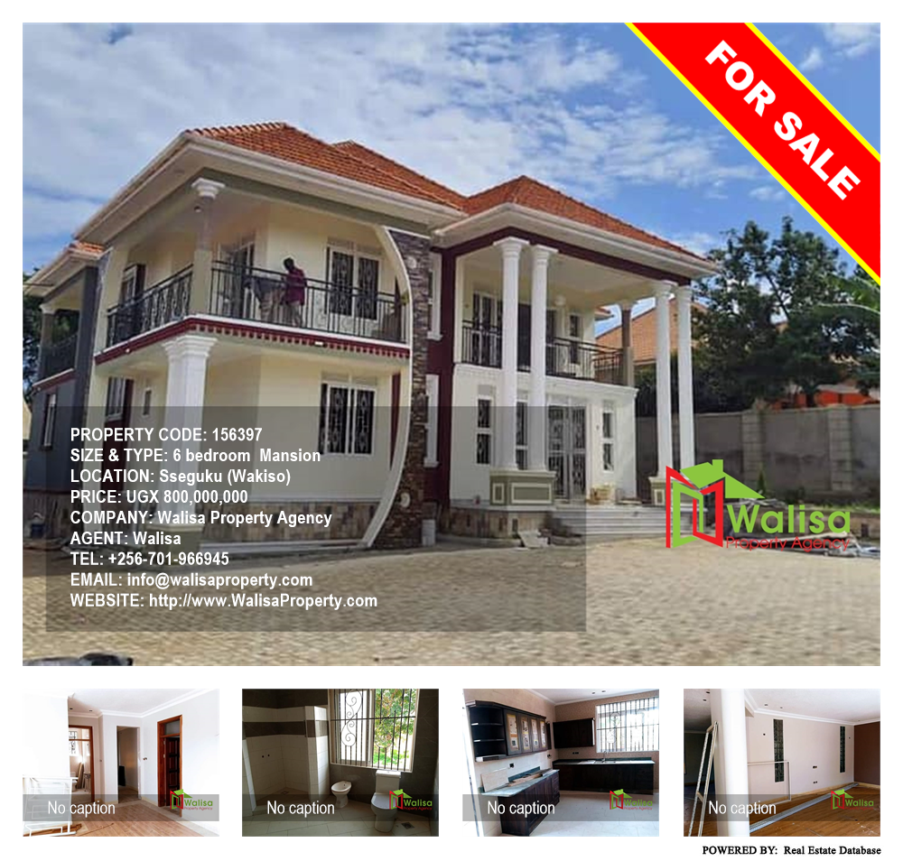 6 bedroom Mansion  for sale in Seguku Wakiso Uganda, code: 156397