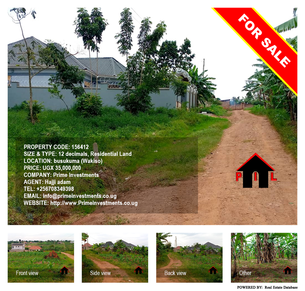 Residential Land  for sale in Busukuma Wakiso Uganda, code: 156412