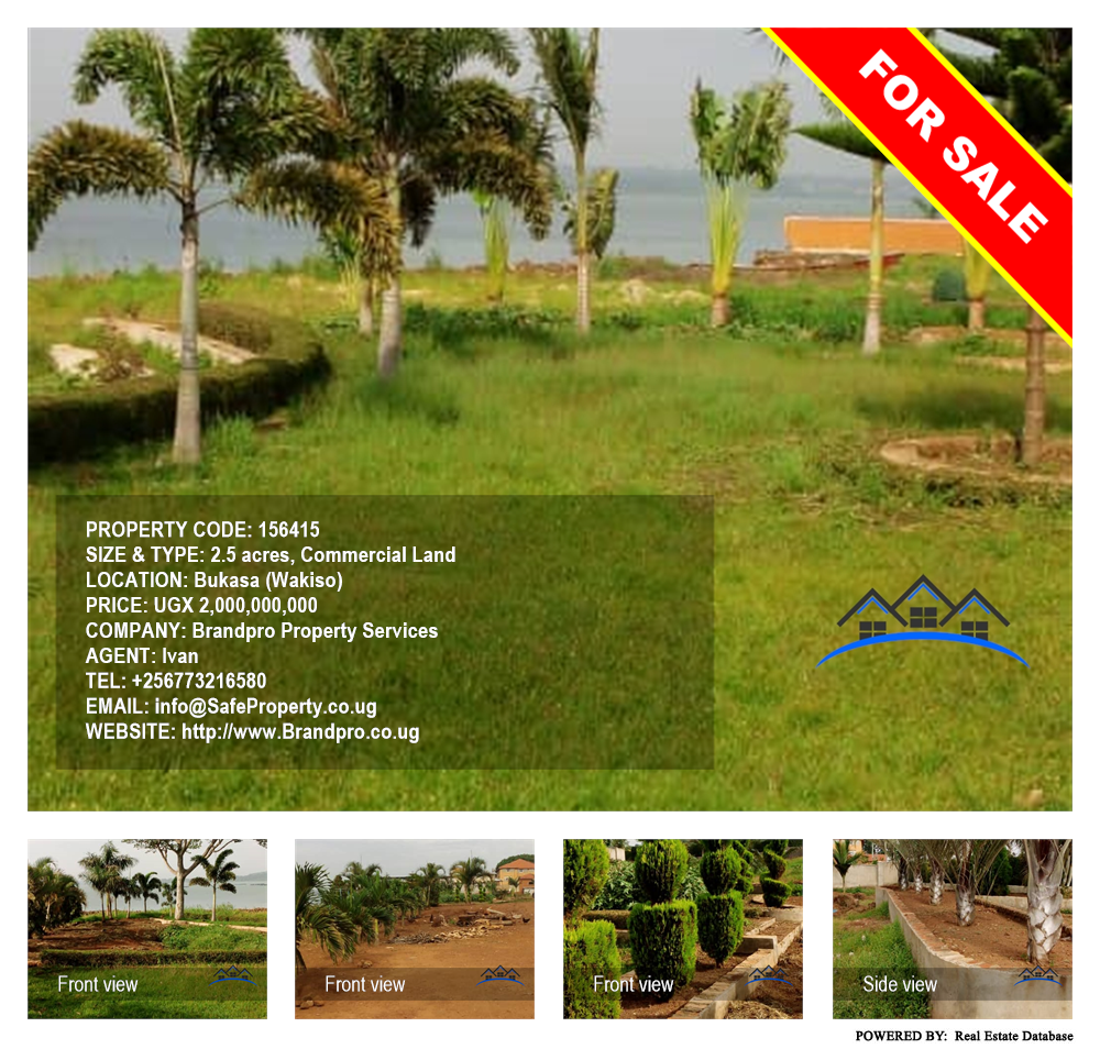 Commercial Land  for sale in Bukasa Wakiso Uganda, code: 156415