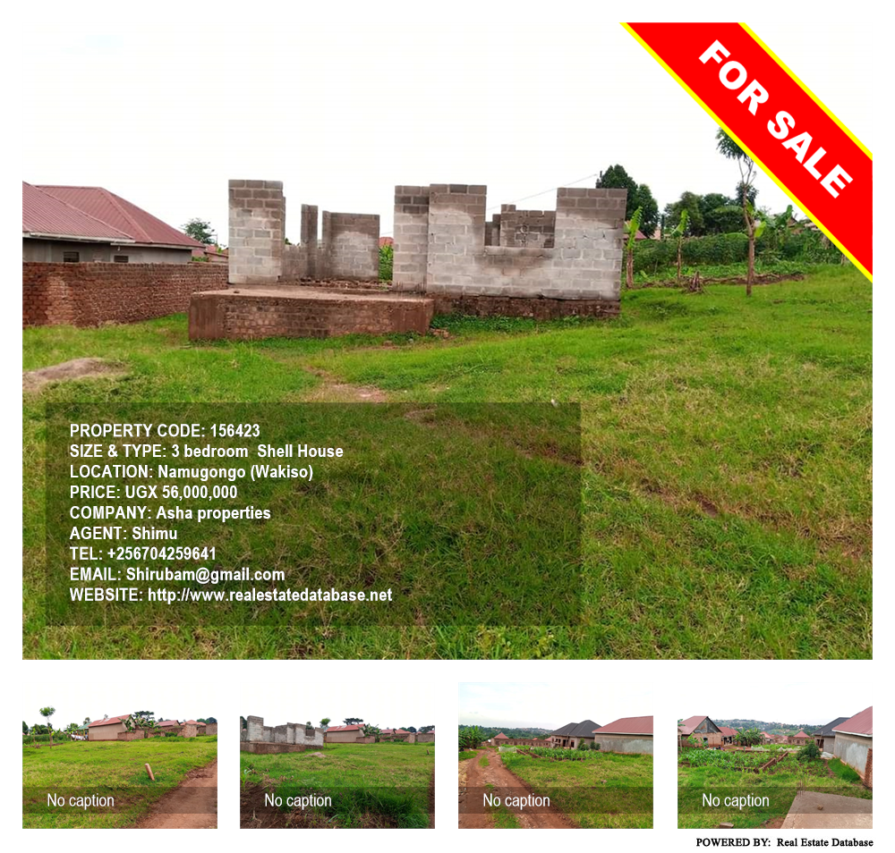 3 bedroom Shell House  for sale in Namugongo Wakiso Uganda, code: 156423
