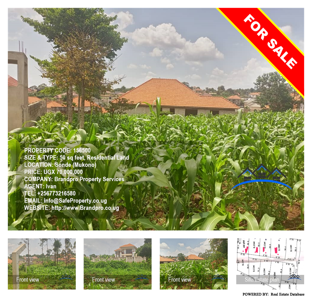 Residential Land  for sale in Sonde Mukono Uganda, code: 156500