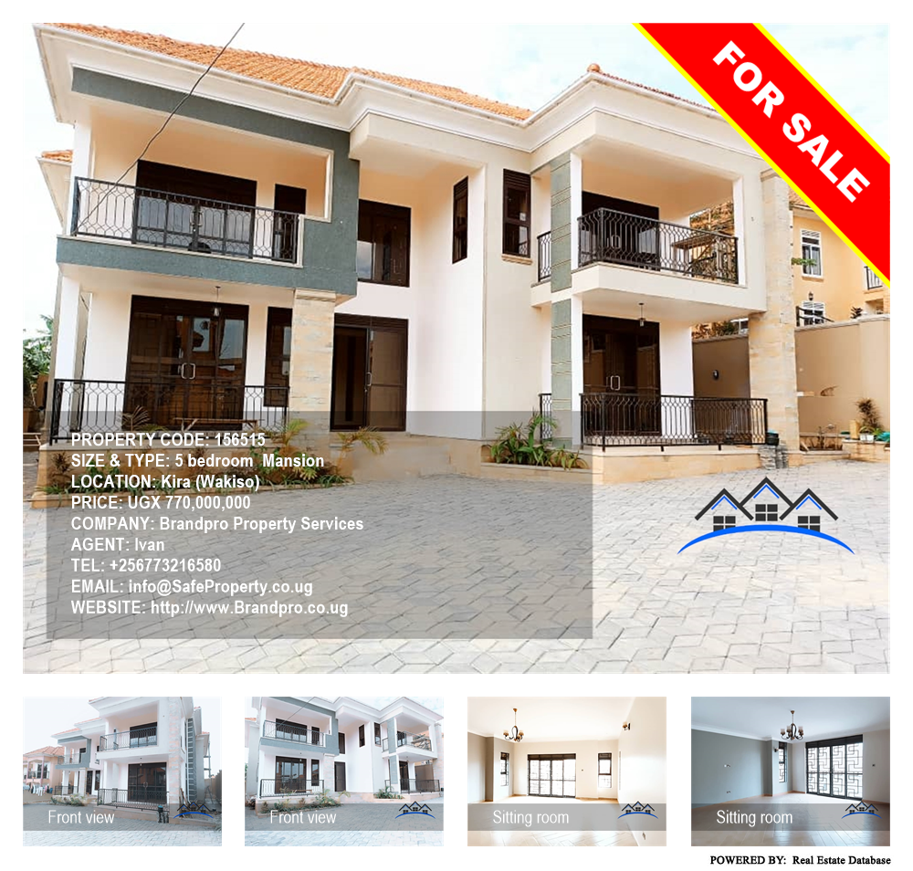 5 bedroom Mansion  for sale in Kira Wakiso Uganda, code: 156515