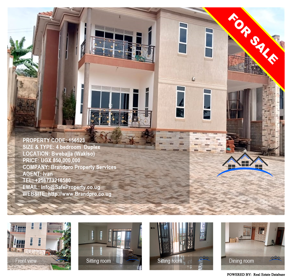 4 bedroom Duplex  for sale in Bwebajja Wakiso Uganda, code: 156523