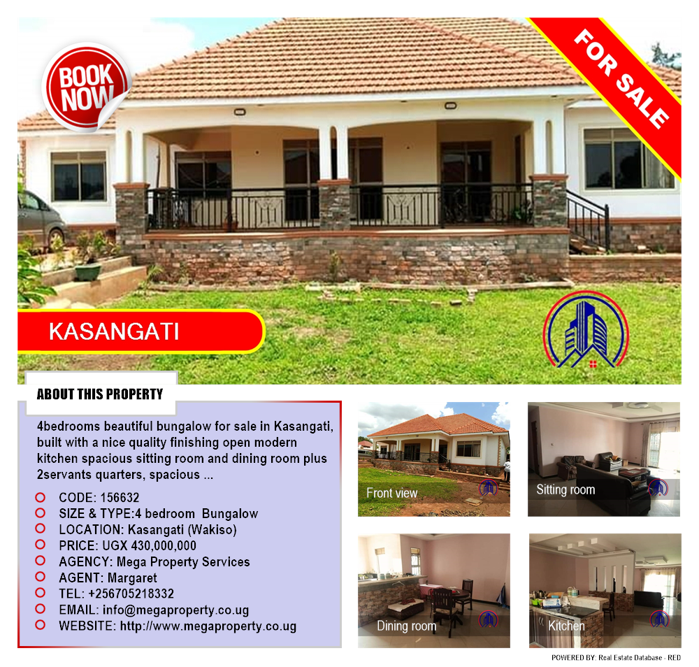 4 bedroom Bungalow  for sale in Kasangati Wakiso Uganda, code: 156632