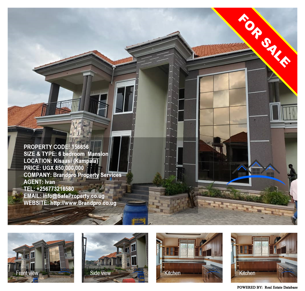 6 bedroom Mansion  for sale in Kisaasi Kampala Uganda, code: 156656
