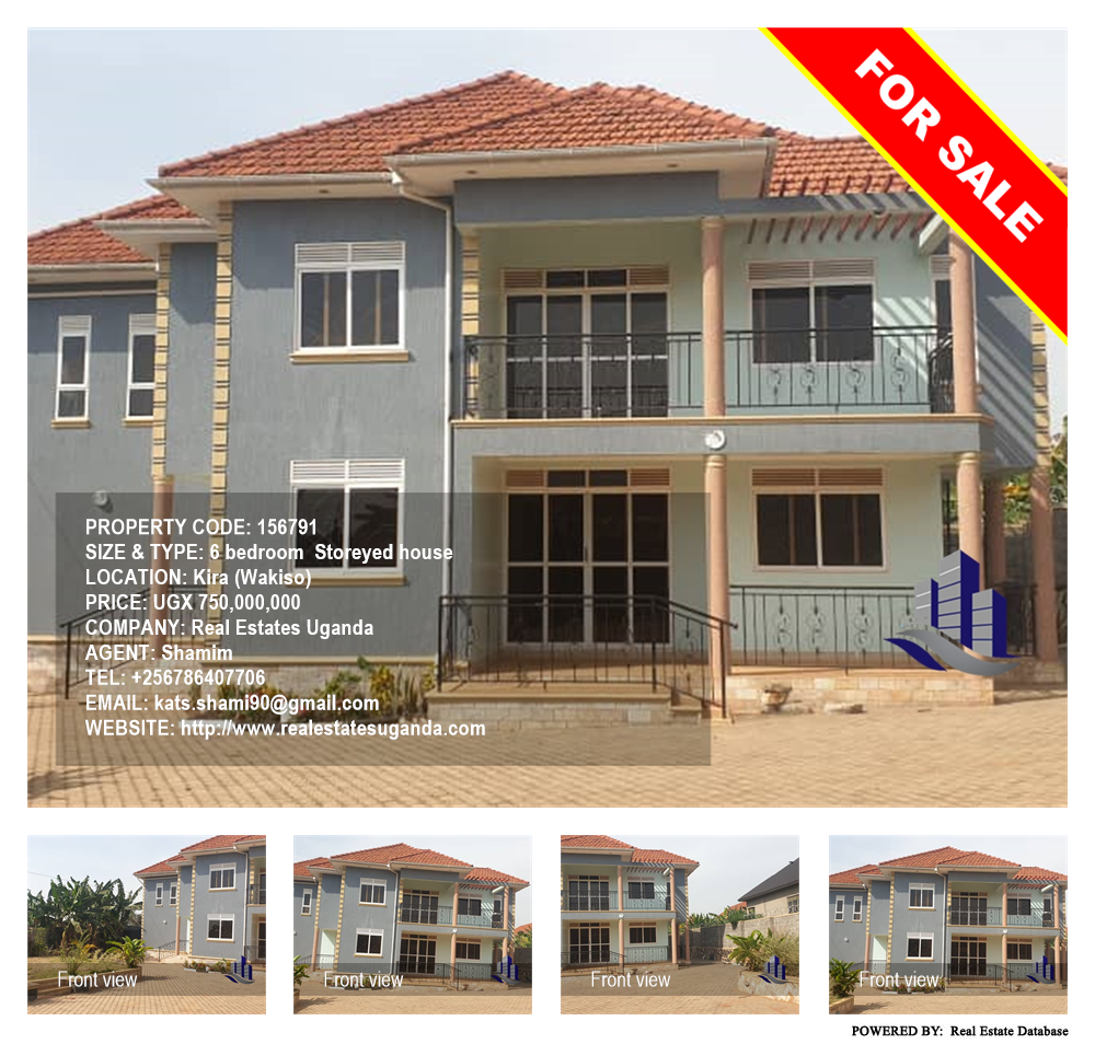 6 bedroom Storeyed house  for sale in Kira Wakiso Uganda, code: 156791