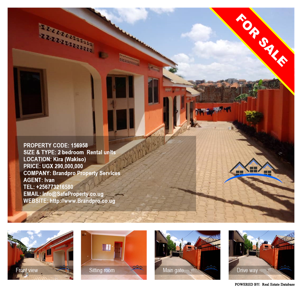 2 bedroom Rental units  for sale in Kira Wakiso Uganda, code: 156958