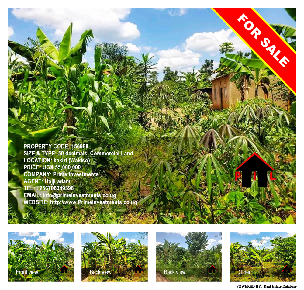Commercial Land  for sale in Kakiri Wakiso Uganda, code: 156988