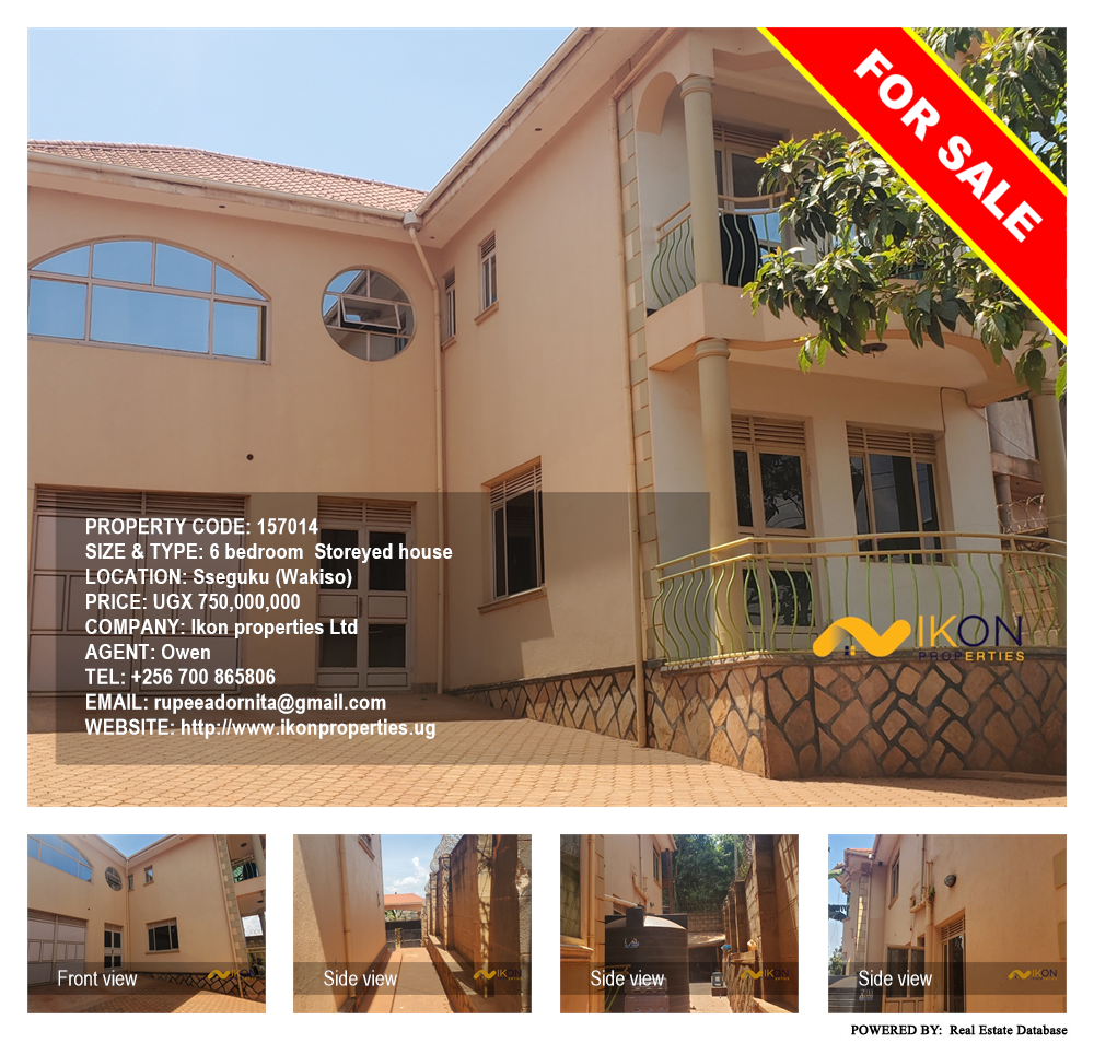 6 bedroom Storeyed house  for sale in Sseguku Wakiso Uganda, code: 157014