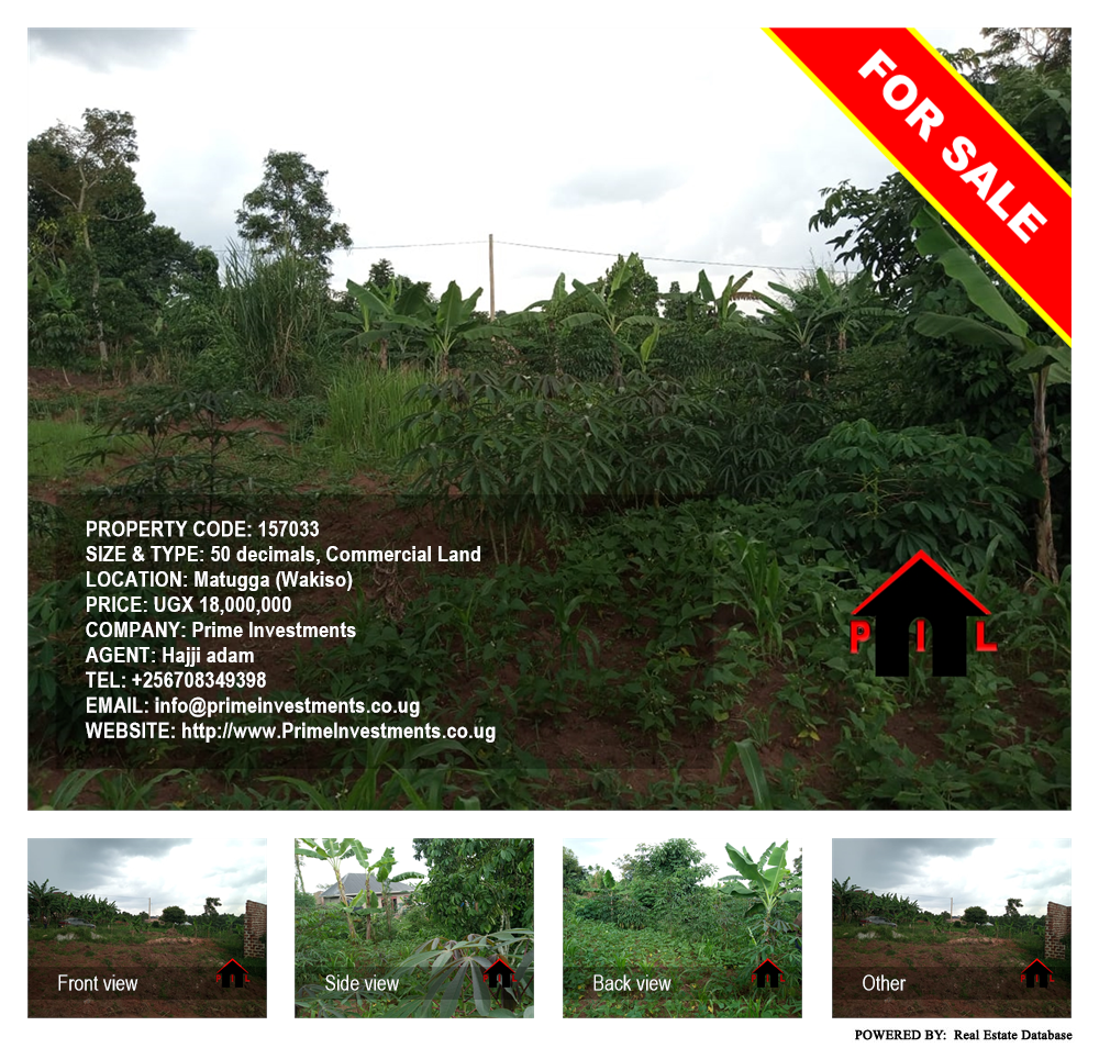 Commercial Land  for sale in Matugga Wakiso Uganda, code: 157033