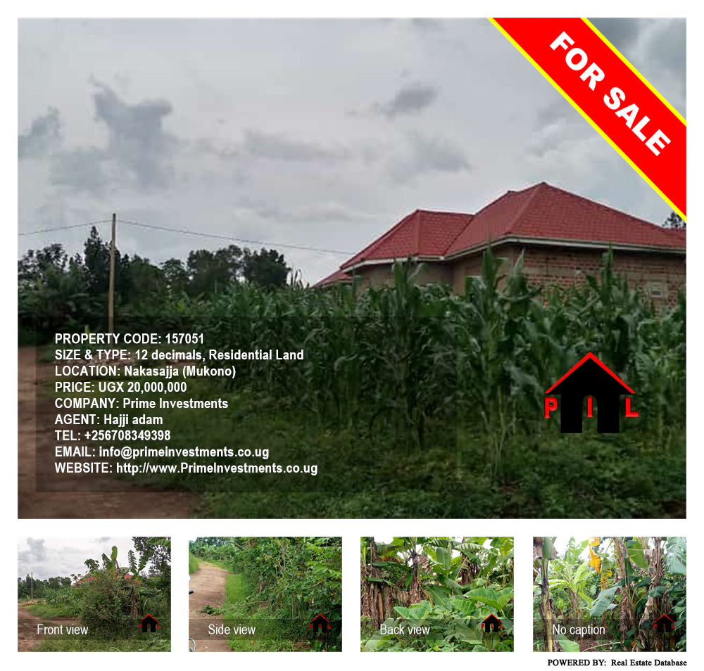 Residential Land  for sale in Nakasajja Mukono Uganda, code: 157051