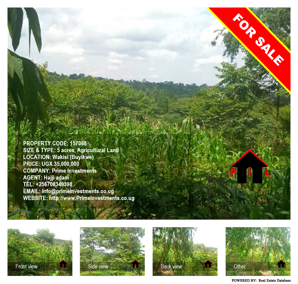 Agricultural Land  for sale in Wakisi Buyikwe Uganda, code: 157068