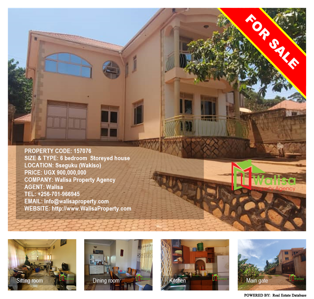 6 bedroom Storeyed house  for sale in Seguku Wakiso Uganda, code: 157076