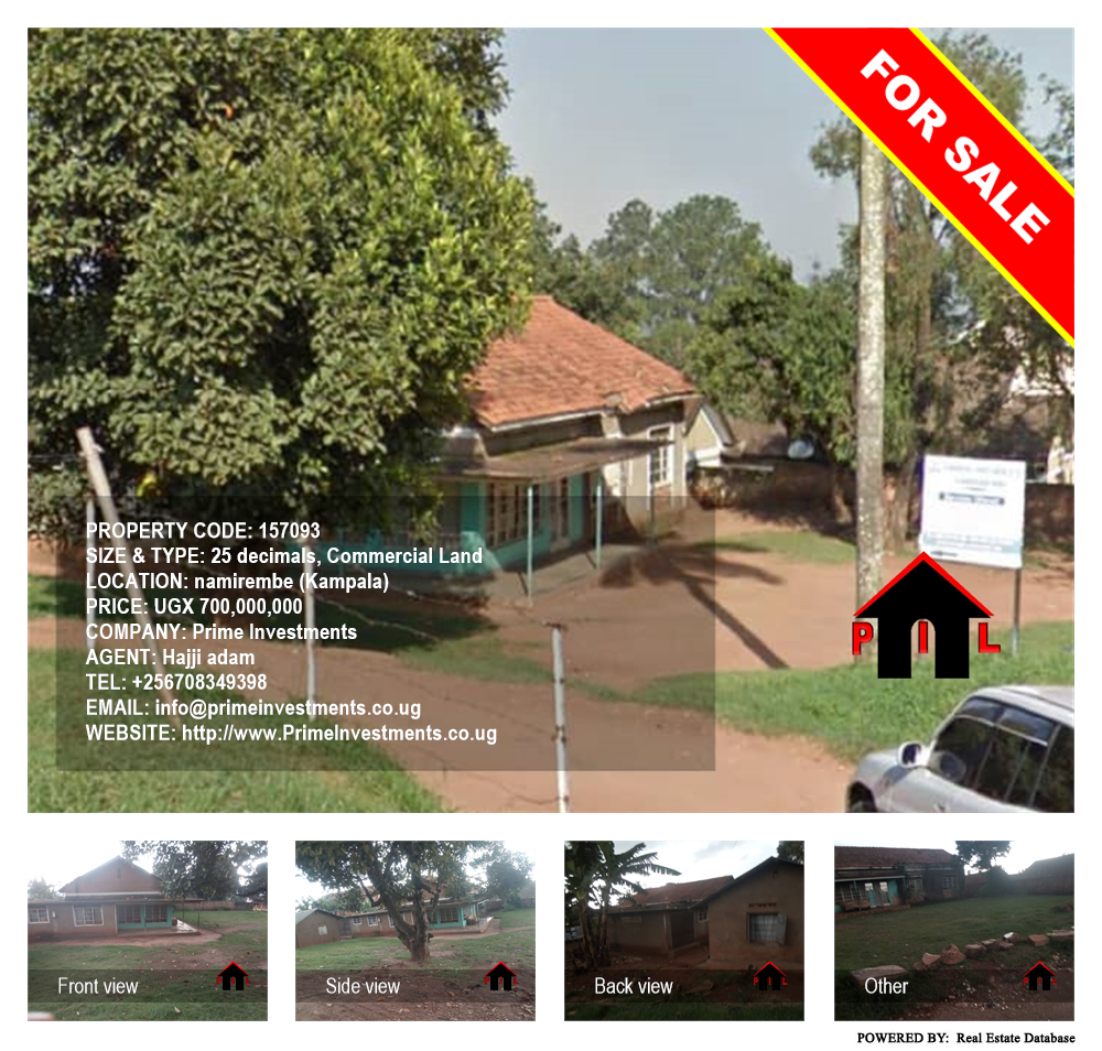 Commercial Land  for sale in Namirembe Kampala Uganda, code: 157093