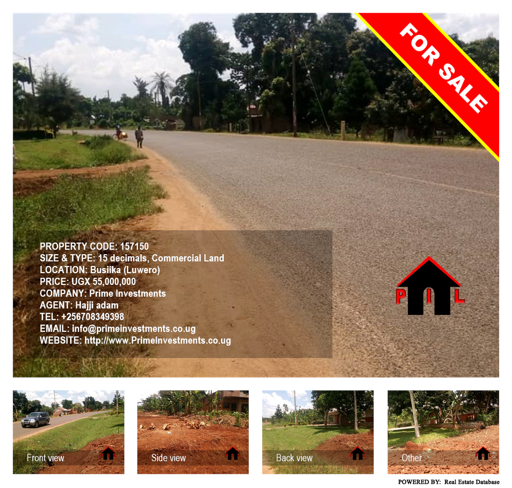 Commercial Land  for sale in Busiika Luweero Uganda, code: 157150