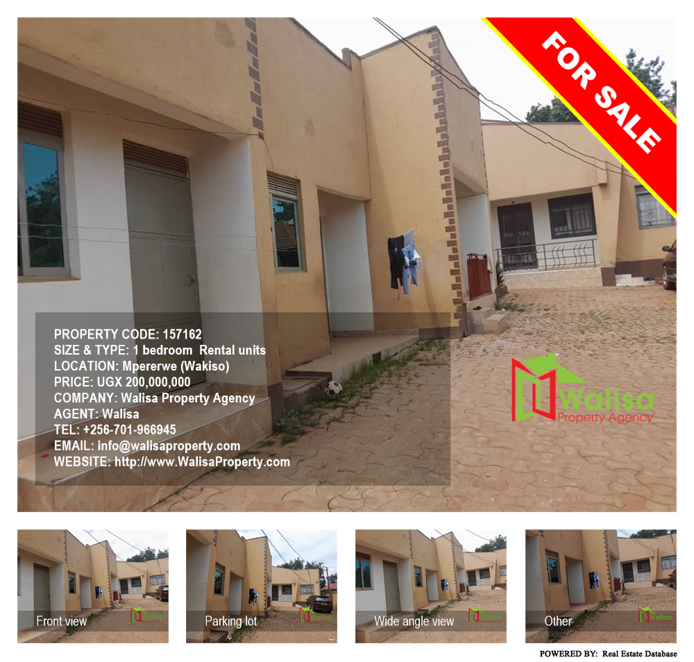 1 bedroom Rental units  for sale in Mpererwe Wakiso Uganda, code: 157162