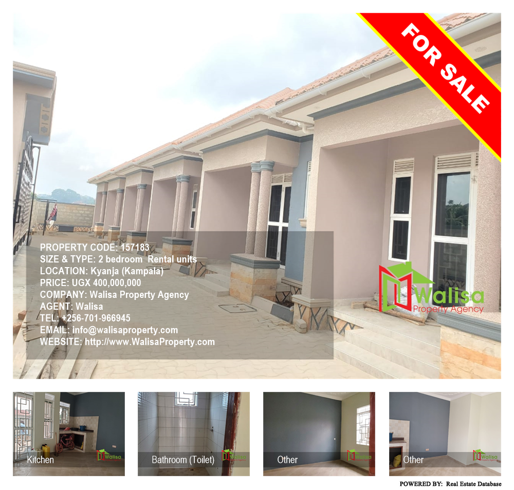 2 bedroom Rental units  for sale in Kyanja Kampala Uganda, code: 157183