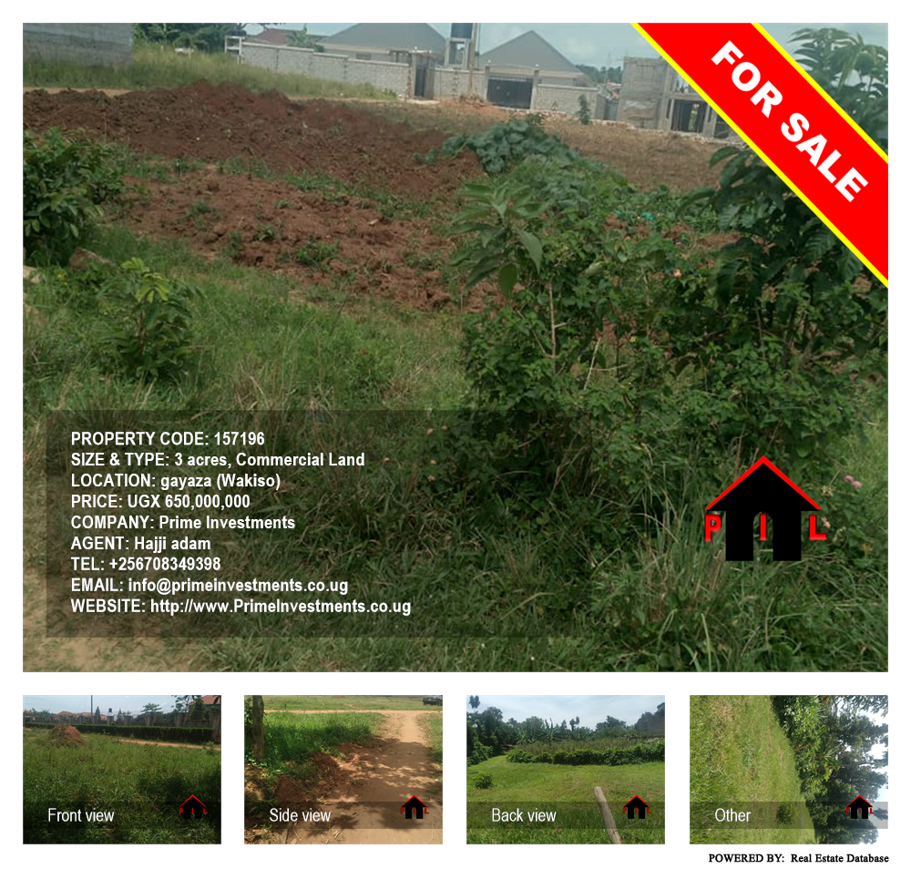 Commercial Land  for sale in Gayaza Wakiso Uganda, code: 157196