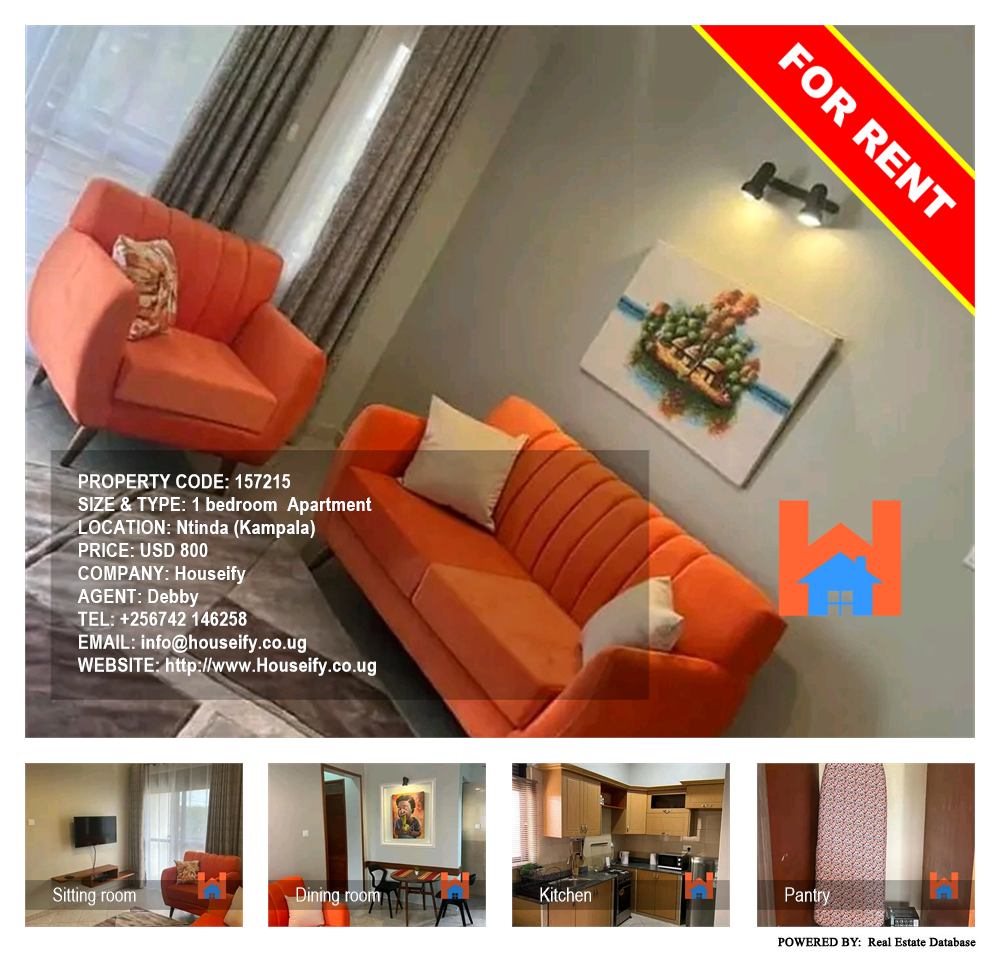 1 bedroom Apartment  for rent in Ntinda Kampala Uganda, code: 157215