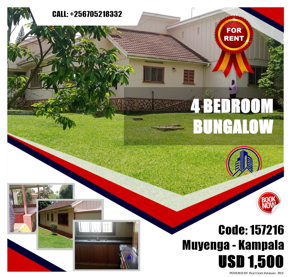 4 bedroom Bungalow  for rent in Muyenga Kampala Uganda, code: 157216
