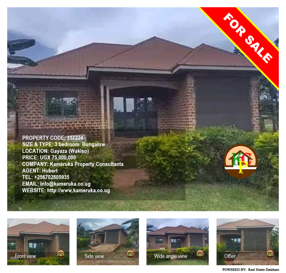 3 bedroom Bungalow  for sale in Gayaza Wakiso Uganda, code: 157224