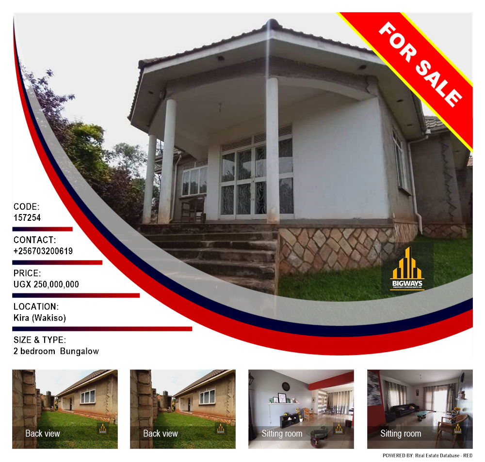 2 bedroom Bungalow  for sale in Kira Wakiso Uganda, code: 157254