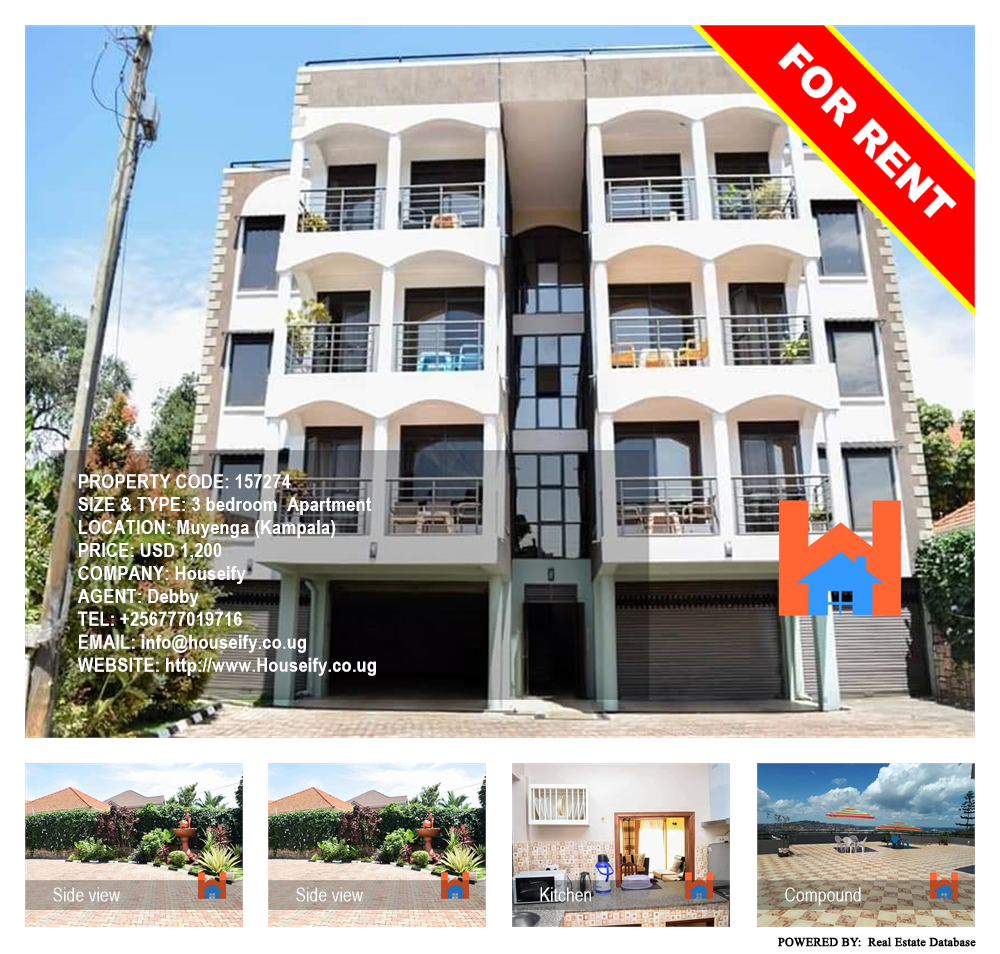 3 bedroom Apartment  for rent in Muyenga Kampala Uganda, code: 157274