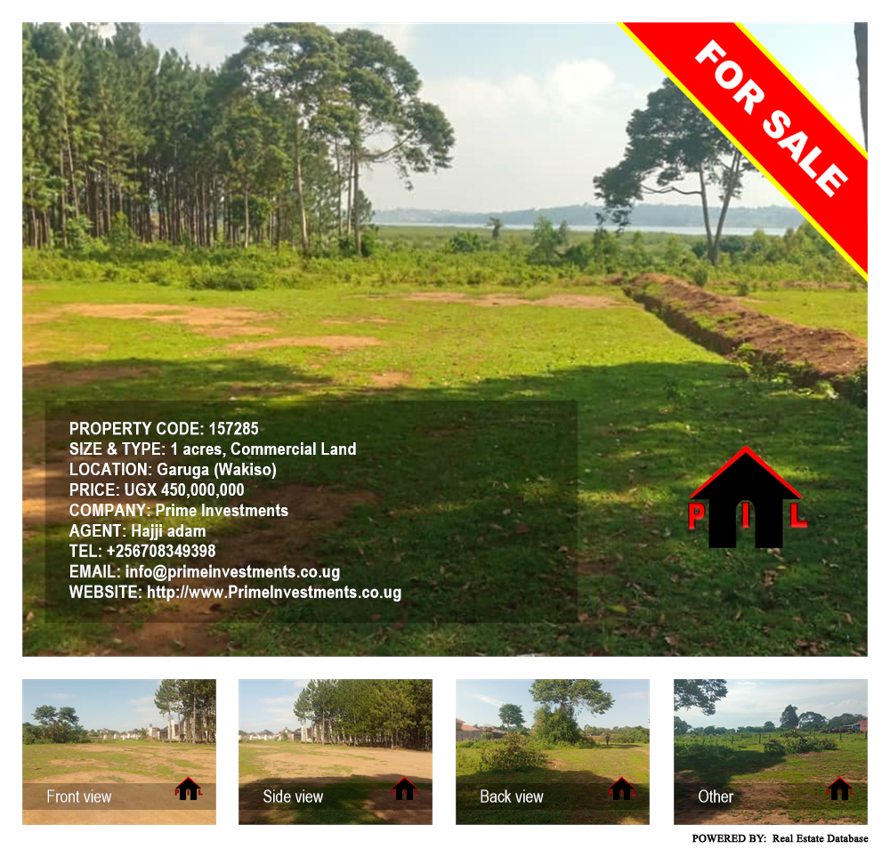 Commercial Land  for sale in Garuga Wakiso Uganda, code: 157285
