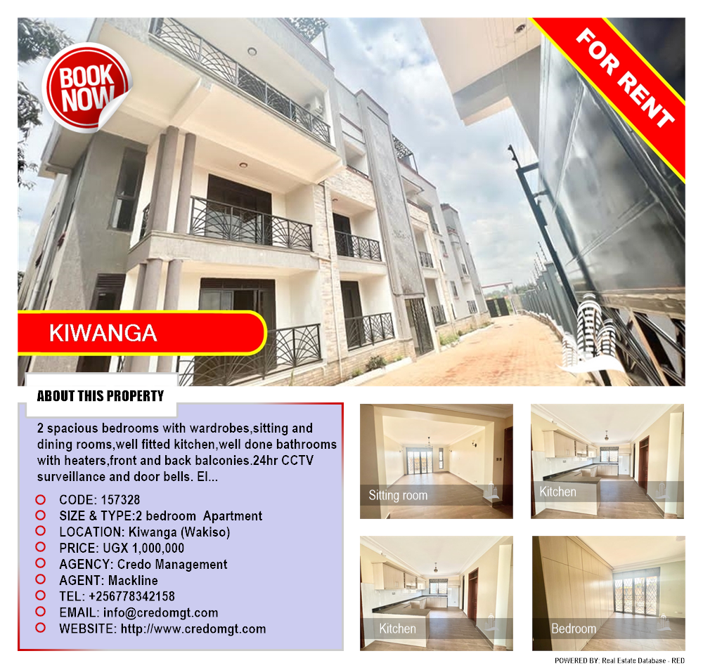 2 bedroom Apartment  for rent in Kiwanga Wakiso Uganda, code: 157328