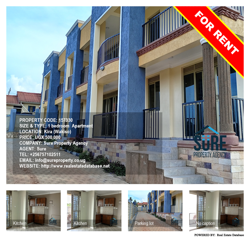 1 bedroom Apartment  for rent in Kira Wakiso Uganda, code: 157330