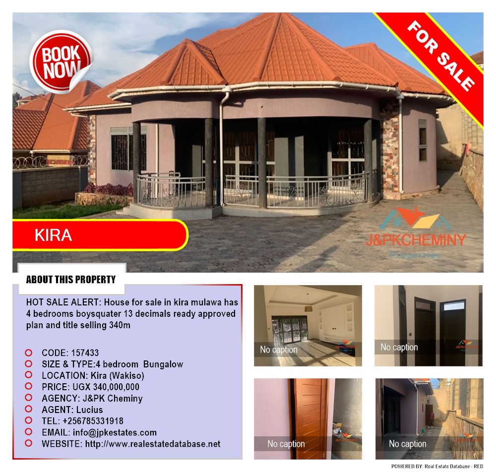 4 bedroom Bungalow  for sale in Kira Wakiso Uganda, code: 157433