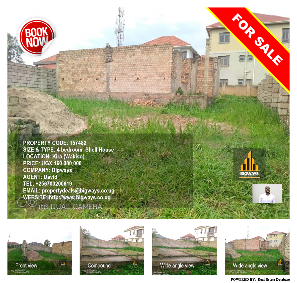 4 bedroom Shell House  for sale in Kira Wakiso Uganda, code: 157482