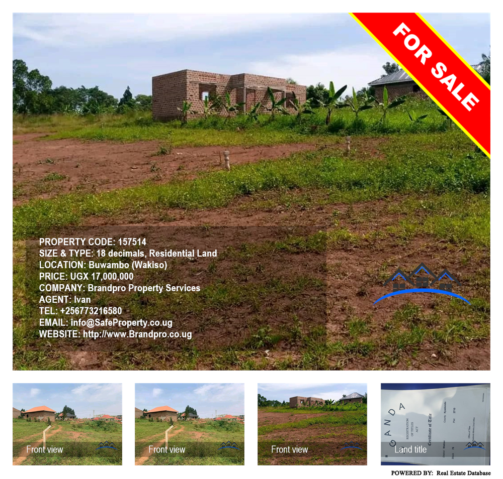 Residential Land  for sale in Buwambo Wakiso Uganda, code: 157514